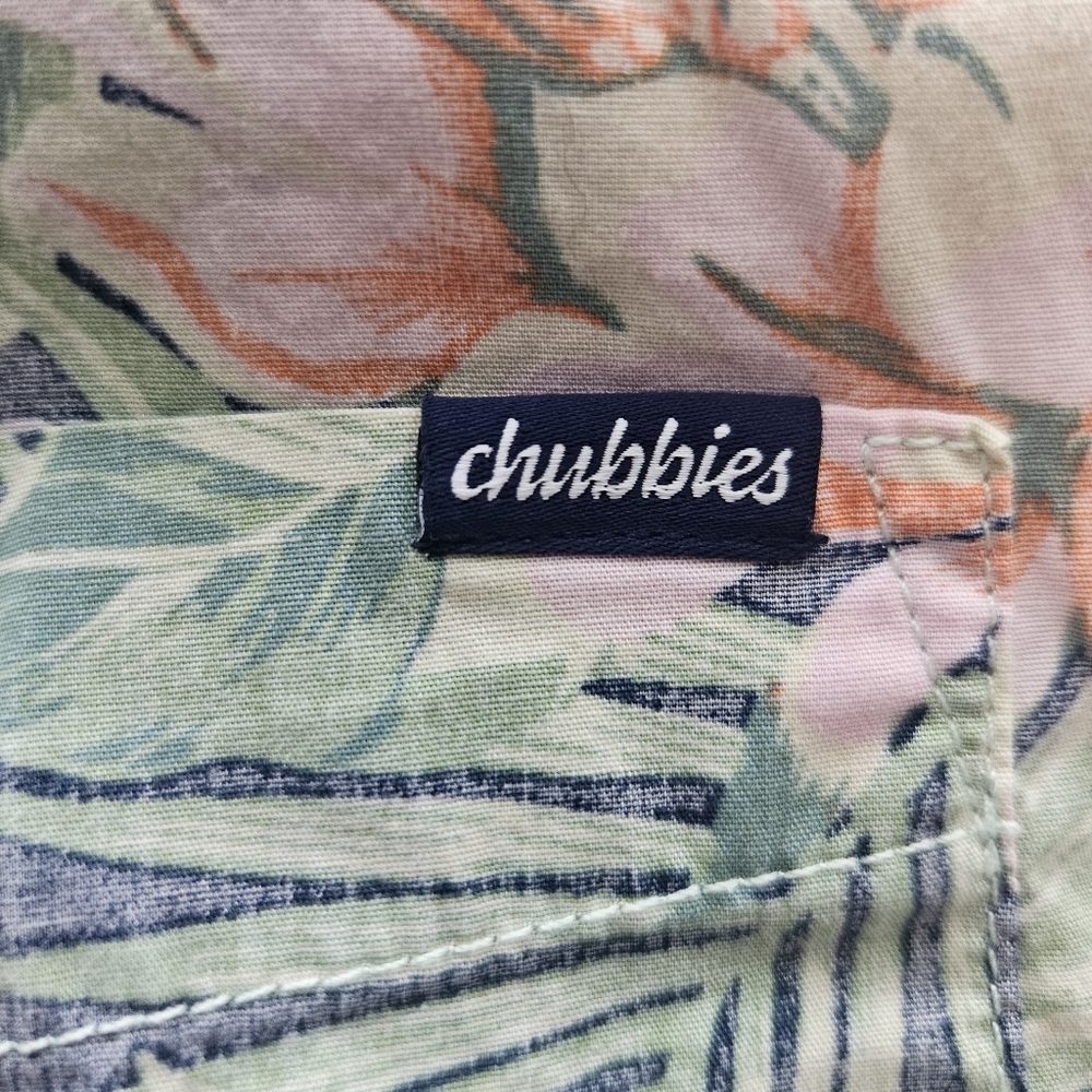 Chubbies Lot Of 2 Mens Regular Fit Hawaiian Floral Button Up Shirts Sz XL Beach - Picture 6 of 14